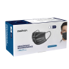 Schwarze medizinische chirurgische Maske Medivon MDV-4430 Typ II, 3-lagig, 50 Stück