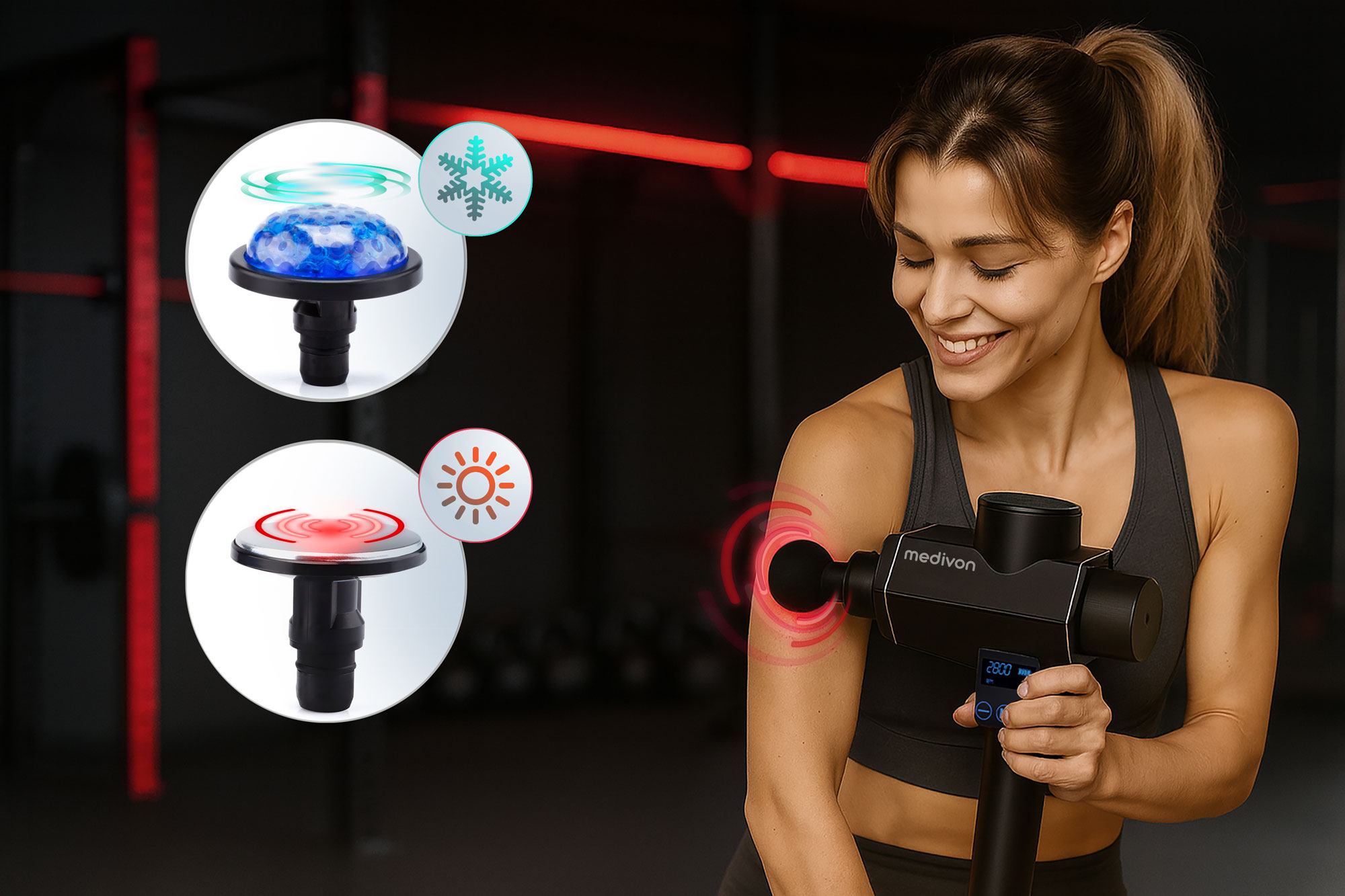 Medivon Gun Bandit - Perkussions-Handmassagegerät für den Körper – Bild 7