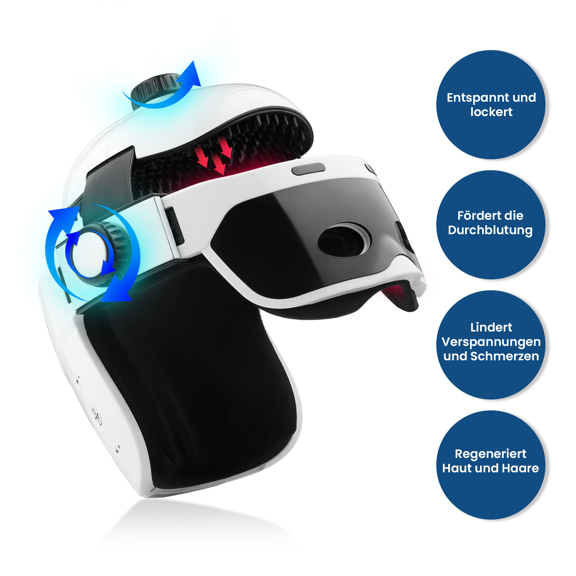 Medivon Hebe - Hoofd- en oogmassageapparaat met acupressuur, vibratie en luchtmassage. - Afbeelding 5