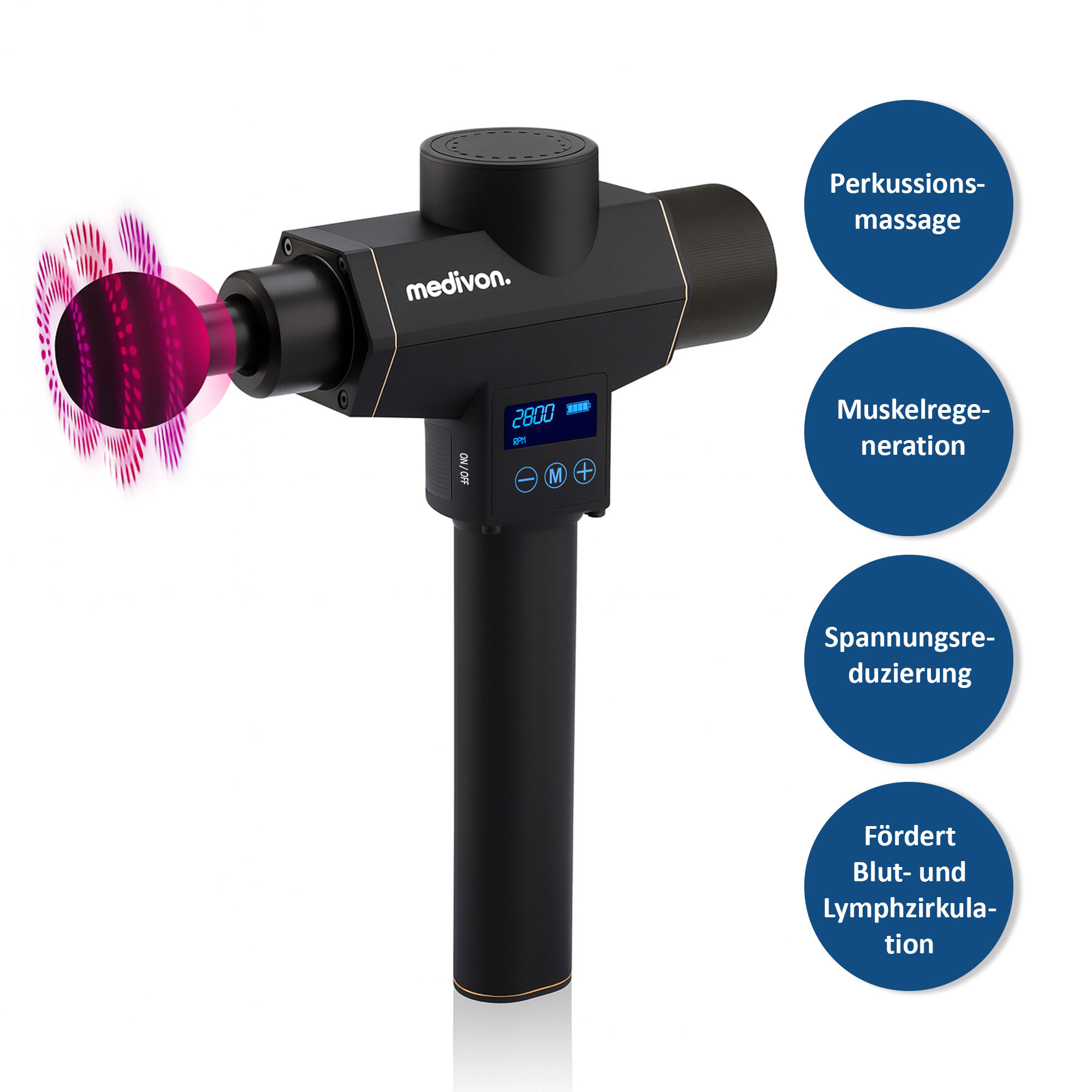 Medivon Gun Bandit - Perkussions-Handmassagegerät für den Körper – Bild 2