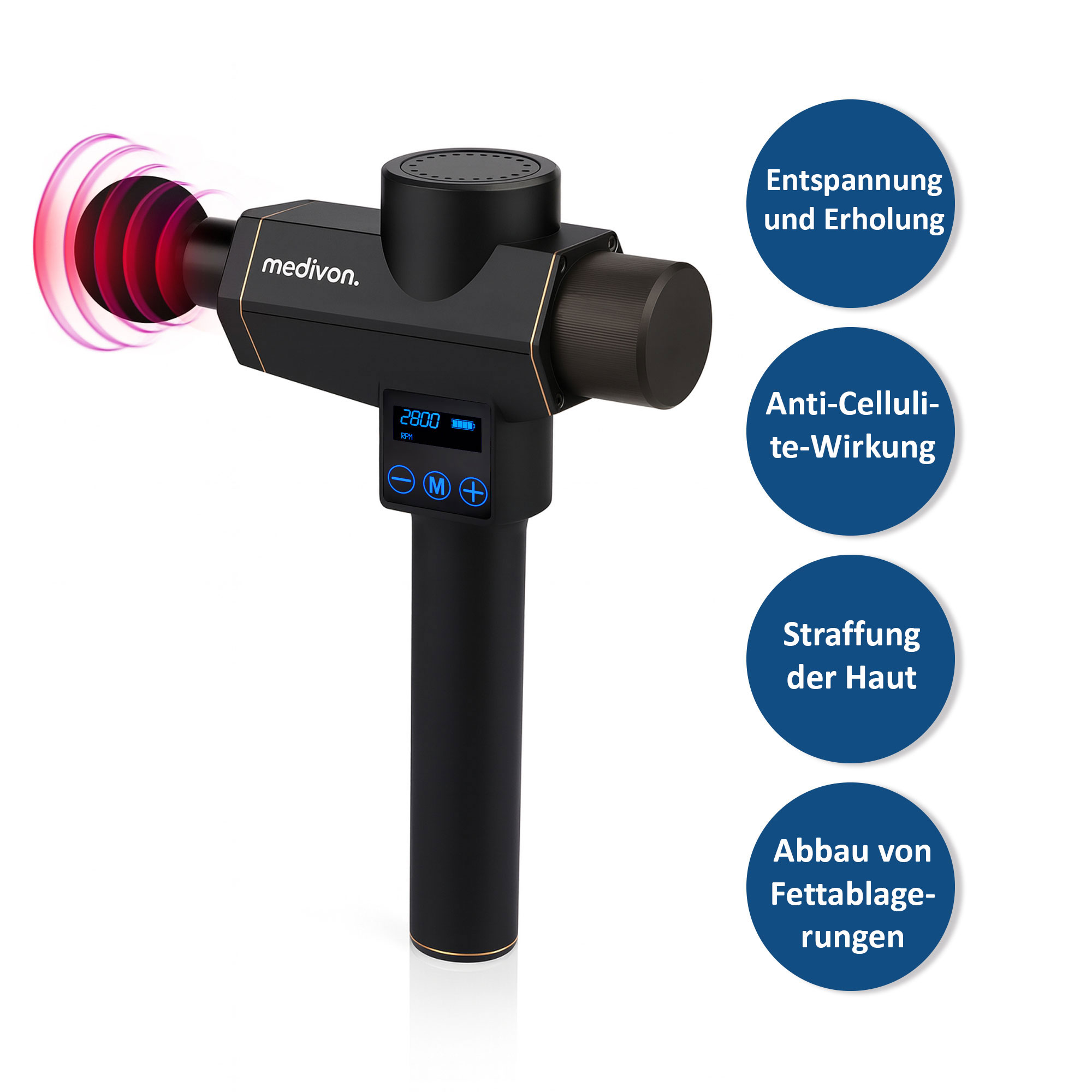 Medivon Gun Bandit - Perkussions-Handmassagegerät für den Körper – Bild 3