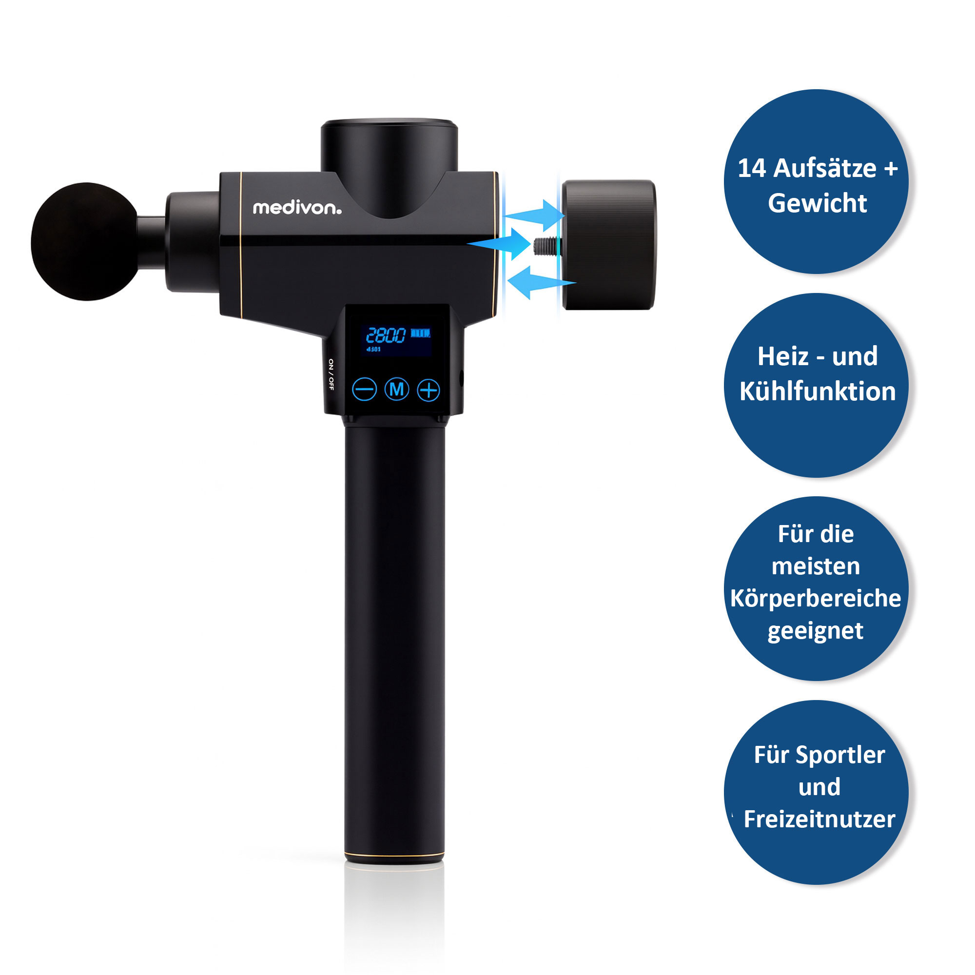 Medivon Gun Bandit - Perkussions-Handmassagegerät für den Körper – Bild 4