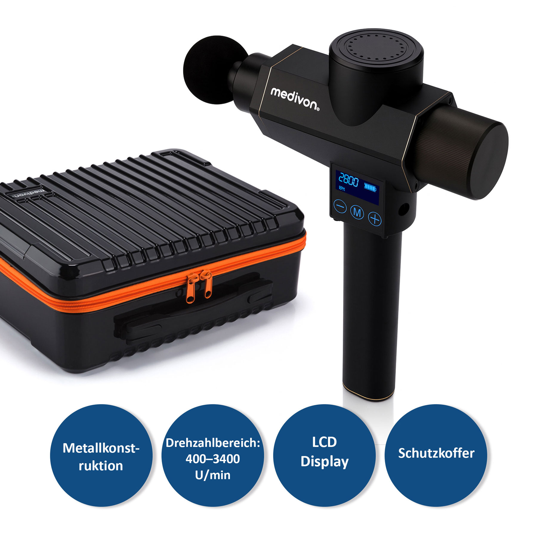 Medivon Gun Bandit - Perkussions-Handmassagegerät für den Körper – Bild 5