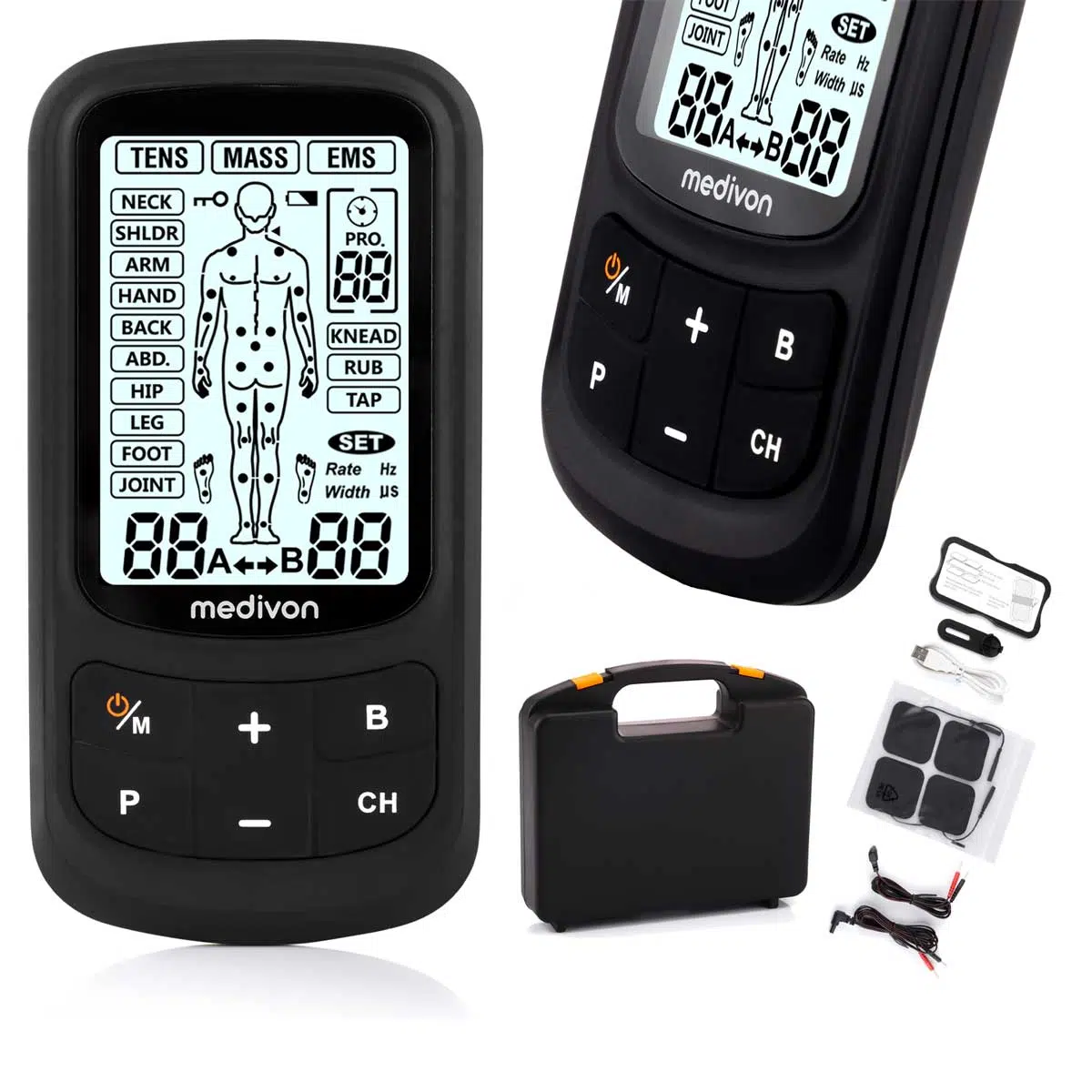 Medivon OdinFlex Zertifiziert Muskel Elektrostimulator für EMS / TENS, Trainingsgerät